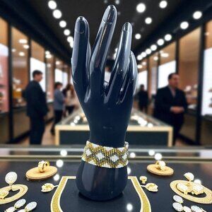 Handmade Beaded Cuff‎ Bracelet Bohemian Festival Jewelry Vintage Style Ethereal